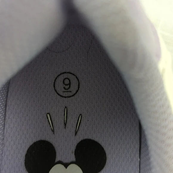 Disney Mickey Mouse sneakers, white & lavender shoes, women's size 9 - Picture 11 of 11